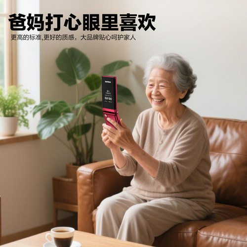 [官方旗舰店]飞利浦2026款翻盖老年机正品超长待机E6515Plus老人手机一键拨号大屏大字大声音电信4G全网通 - 图0