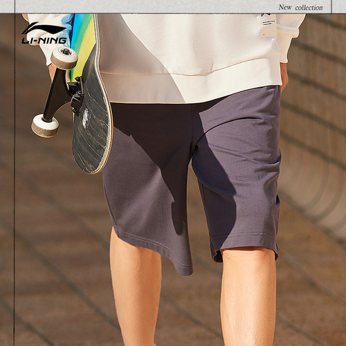 李宁短卫裤男士运动生活系列24新款夏季休闲五分裤子针织运动裤