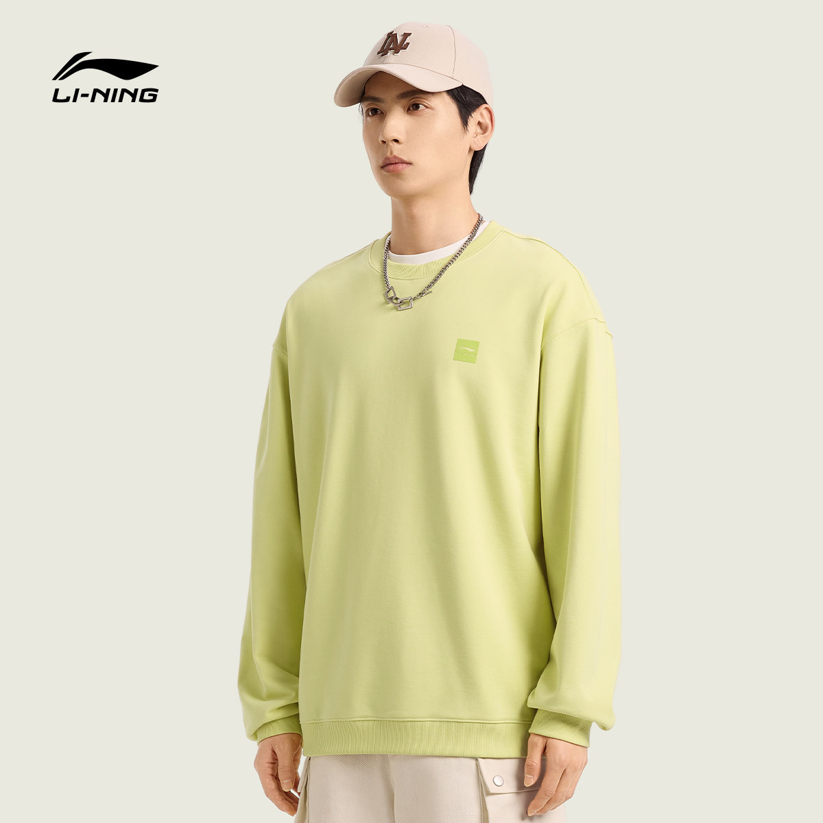 李宁卫衣女春季2026新款情侣宽松长袖休闲毛圈上衣针织运动服男士,淘宝优惠券,粉丝福利购,淘宝优惠卷