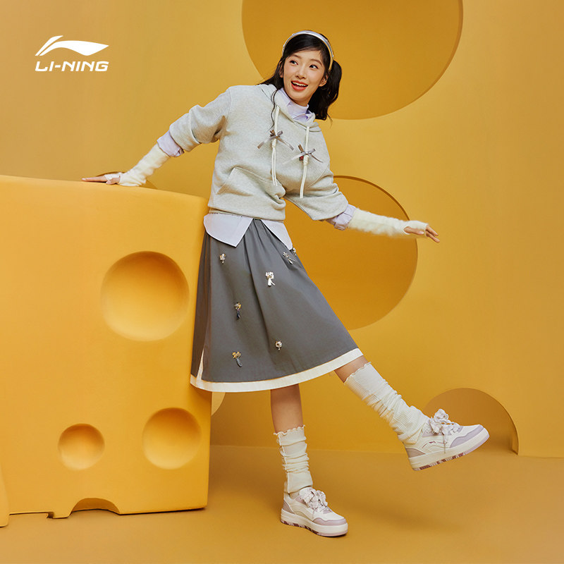 李宁奶酪丨休闲鞋女鞋2026新款春季轻便板鞋厚底女子小白鞋运动鞋,淘宝优惠券,粉丝福利购,淘宝优惠卷