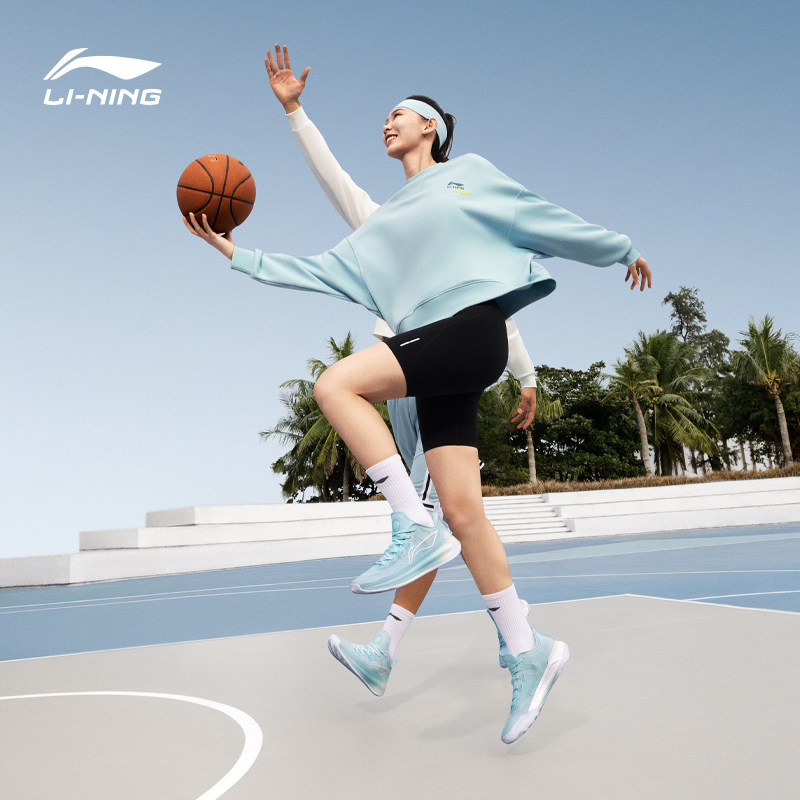 李宁利刃3v2白珍珠月神篮球鞋男鞋 李宁网店篮球鞋