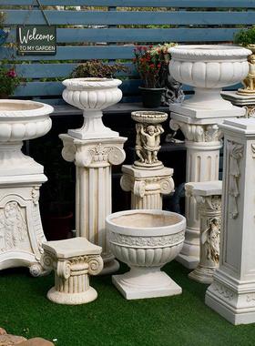 欧式花盆罗马柱摆件婚庆婚礼道具柱子底座覆古花园庭院阳台装饰