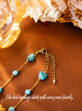 【INS · GG】松   蓝飞鸟 手工轻奢 DBE2476 吊坠·中长