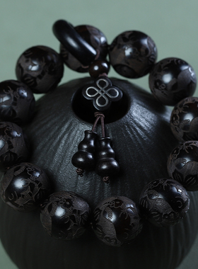 厂家批发檀木跑环手串佛珠手持