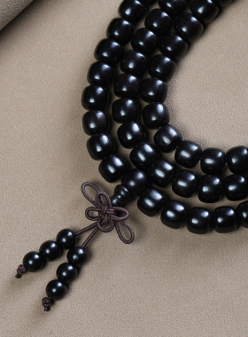 紫光檀黑檀老型珠手链108颗男女