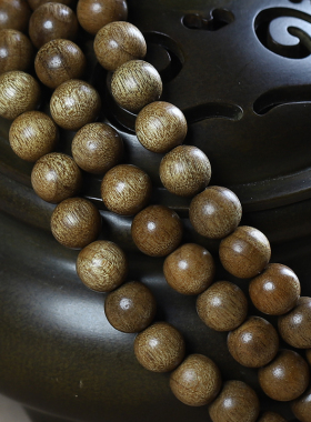 金丝楠木民族108颗念珠佛珠手串