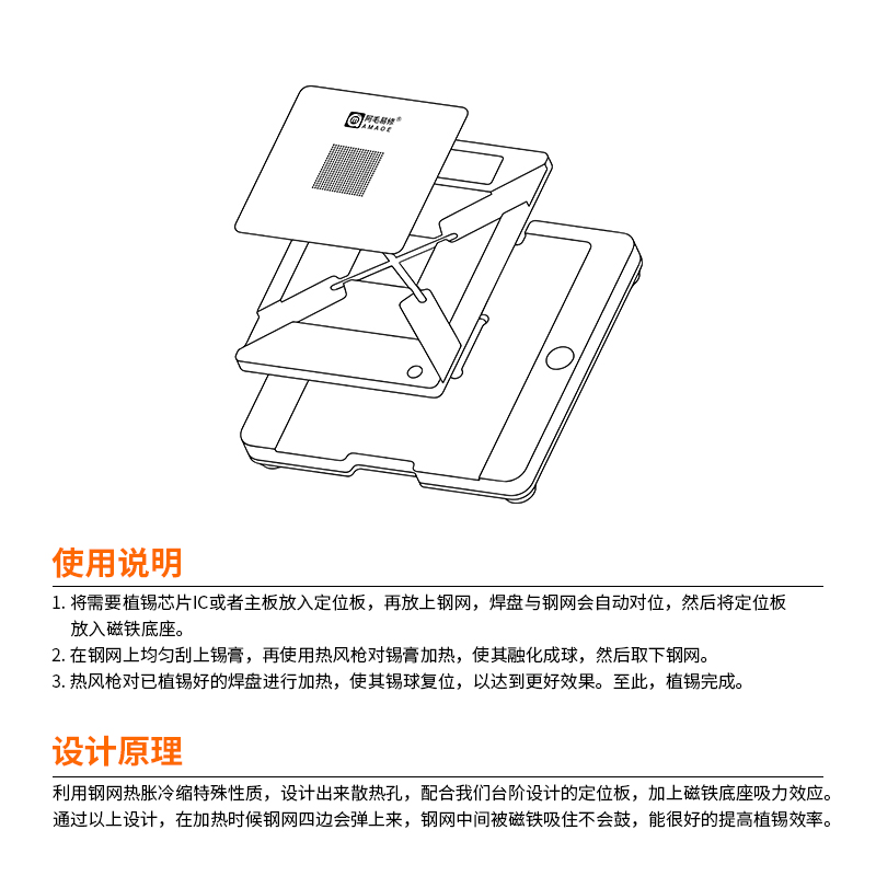 阿毛易修手机CPU植锡台U3-SM7550骁龙7Gen3 CPU维修钢网 - 图1