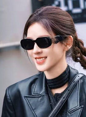 张予曦同款猫眼墨镜女多边形黑色复古辣妹防紫外线显脸小太阳眼镜