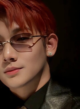 梅尼耶同款无框墨镜痞帅个性Y2k高级感中古风时髦防紫外线太阳镜