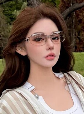 jennie同款老钱风金属大框显瘦墨镜女高级感Y2K时尚发箍太阳眼镜