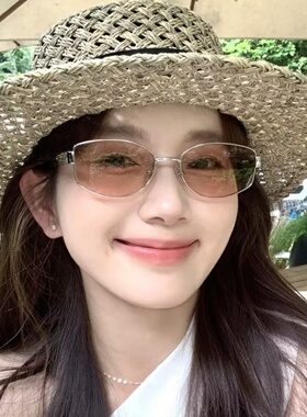 2026夏季新款遮阳防晒窄框金属墨镜女高级感显脸小素颜神器太阳镜