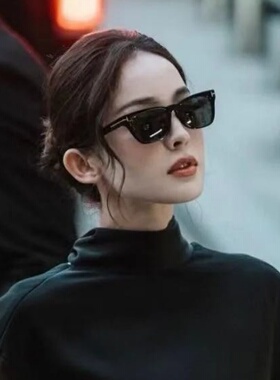 古力娜扎同款黑色遮阳偏光墨镜男方圆脸夏季防紫外线近视太阳镜女