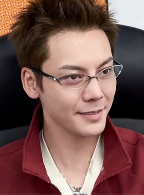 陈伟霆同款半框金属y2k猫眼平光镜男款潮素颜可配度数近视眼镜女