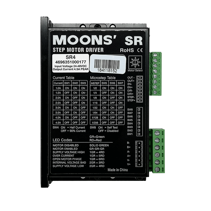 鸣志moons步进电机驱动器SR2/SR4/SR83SR8PLUS脉冲控制直流控制器 - 图3