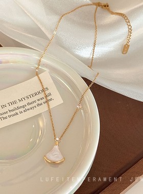 扇子项链女小众设计感高级