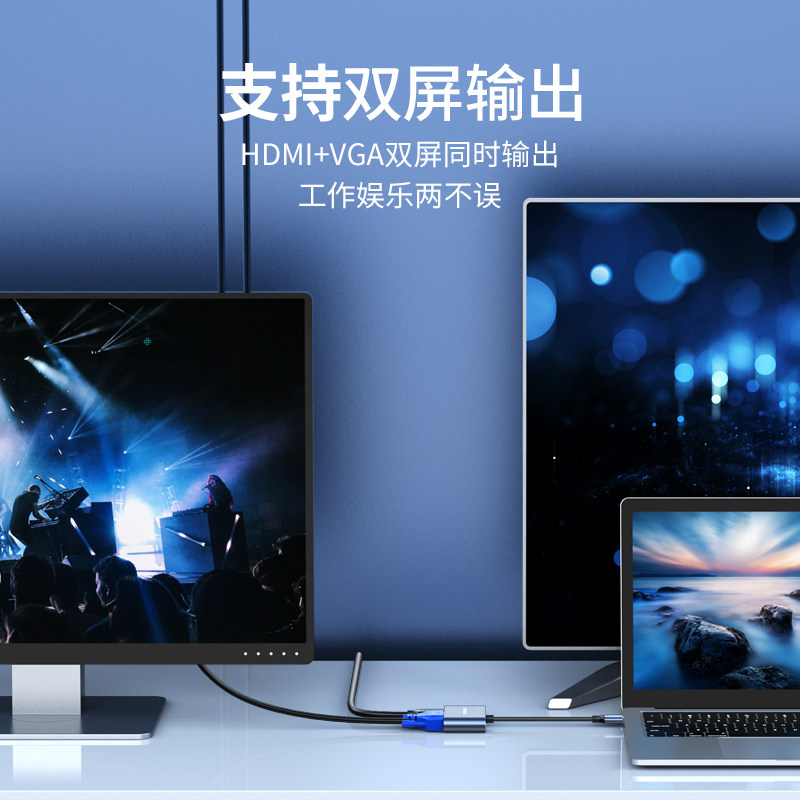 胜为USB3.0转HDMI转换器VGA多接口高清连接线显示器笔记本电脑投影仪电视外接显卡多功能转接头拓展坞扩展器,淘宝优惠券,粉丝福利购,淘宝优惠卷