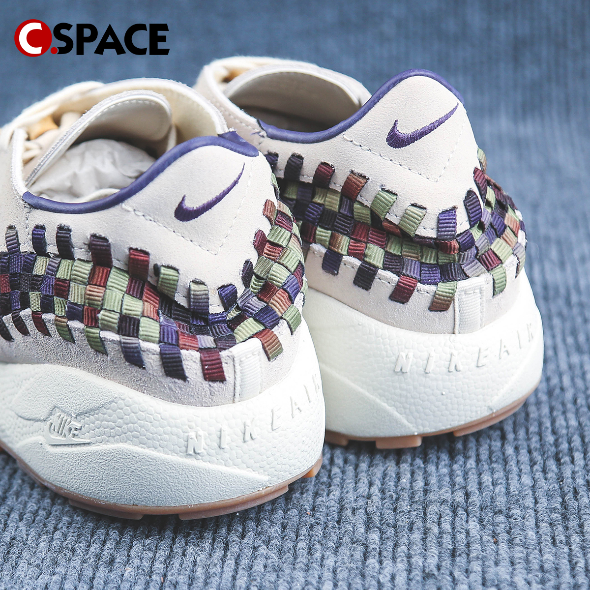 Cspace W Nike Air Footscape Woven 米棕 低帮跑步鞋 FV3615-191 - 图2