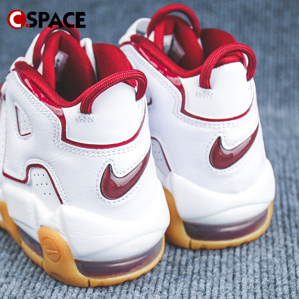 Cspace W Nike Air More Uptempo 白红大Air皮蓬篮球鞋FJ2846-100 - 图2