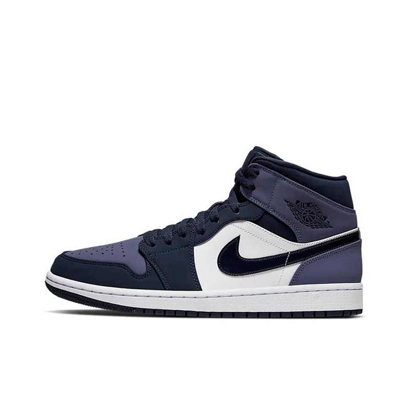 Cspace DR  Air Jordan 1 Mid AJ1 桑德紫 黑紫脚趾 554724-445 - 图3