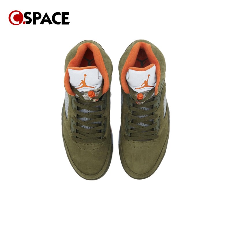 Cspace W Air Jordan 5 Retro AJ5橄榄绿 复古篮球鞋 DD0587-308 - 图1