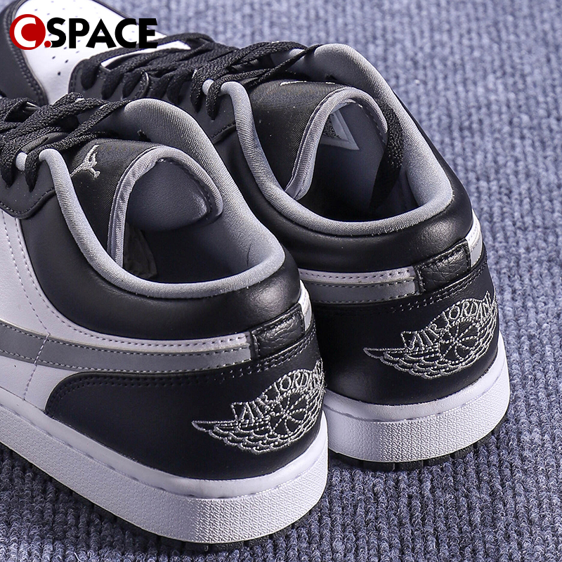 Cspace DP Air Jordan 1 Low AJ1黑白灰影子 休闲板鞋553558-040 - 图0