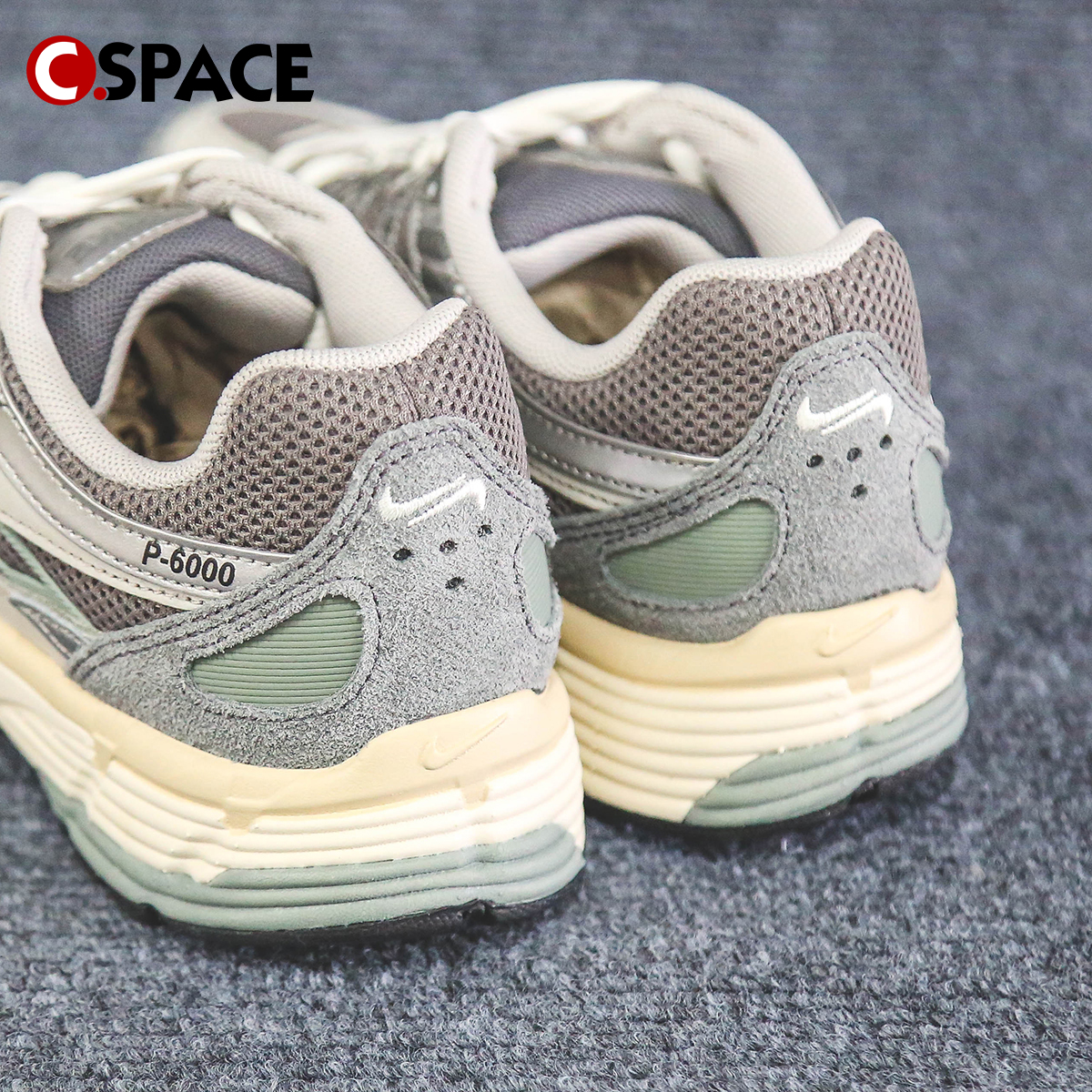 Cspace W Nike P-6000 白银 防滑耐磨低帮跑步鞋 FN7509-029 - 图0