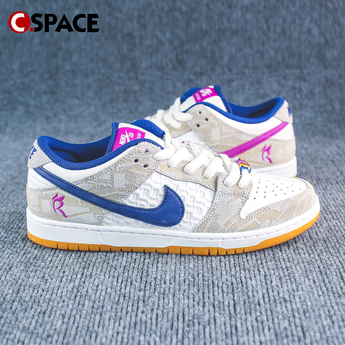 Cspace W Rayssa Leal x Nike Dunk SB Low 紫白色板鞋FZ5251-001 - 图0