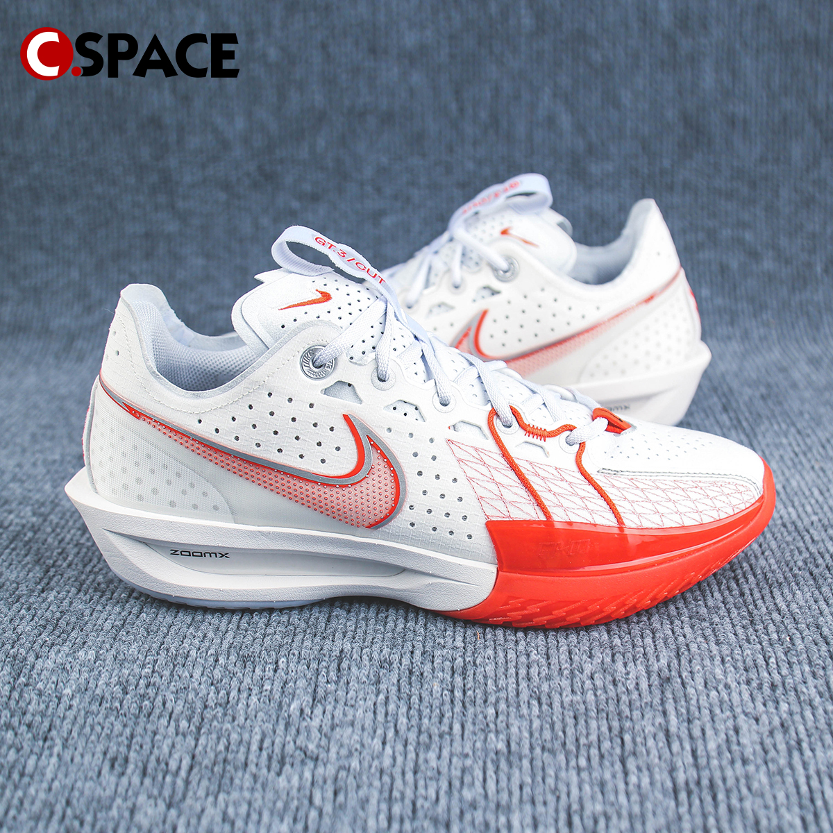 Cspace H Nike Air Zoom GT Cut 3 白红低帮篮球鞋 DV2918-101 - 图0