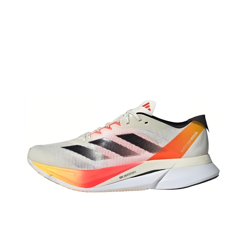 Cspace W adidas Adizero Boston 12 白色 耐磨减震跑步鞋 IG3320 - 图3