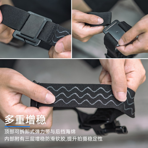 适用gopro影石insta360运动相机头带dji大疆action5pro第一人称视角固定支架acepro2 nano action6/4头戴配件 - 图3