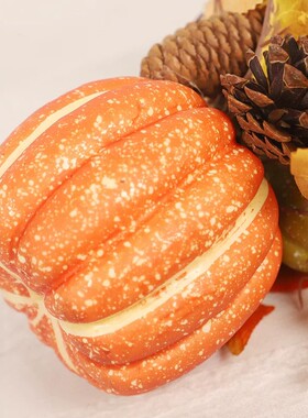 秋日枫叶南瓜摆件家居桌面装饰