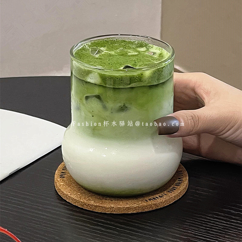 小众ins风直身圆底玻璃杯简约早餐牛奶杯可爱下午茶咖啡杯拿铁杯,淘宝优惠券,粉丝福利购,淘宝优惠卷