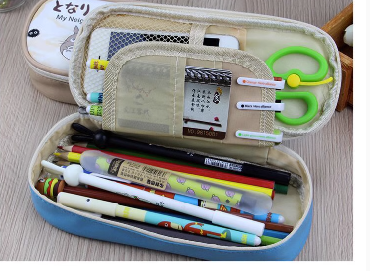 韩版卡通笔袋创意女孩文具袋幼儿园小学生笔袋龙猫笔袋学生奖品-图2