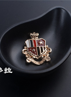 英伦复古风皇冠金属徽章包邮