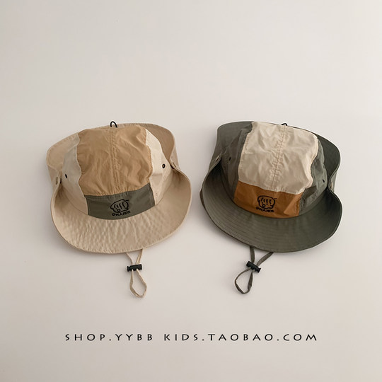 儿童户外防晒遮阳帽子春夏薄款男女宝宝大檐露营出游速干太阳帽夏