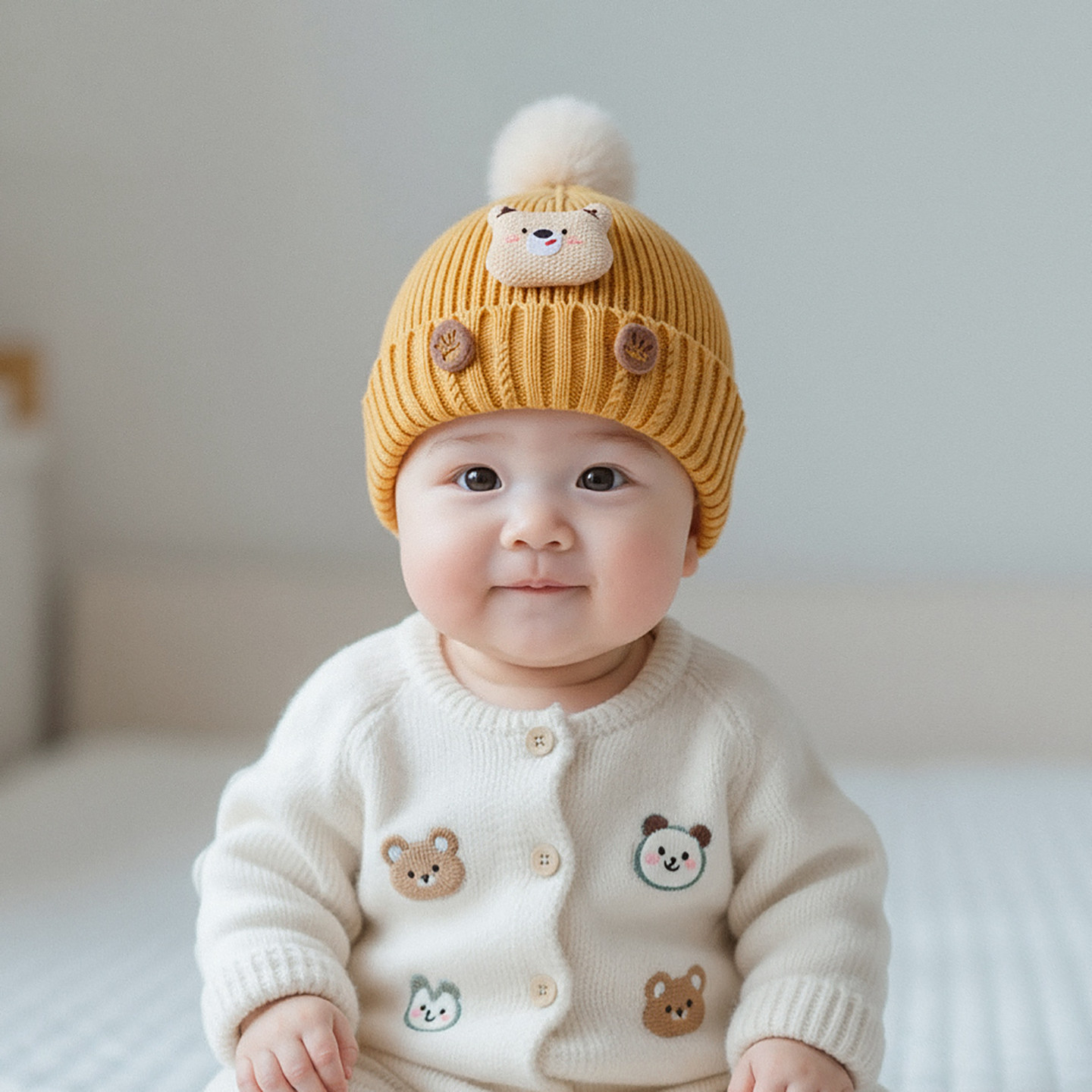 儿童帽子秋冬季保暖加厚针织套头帽男婴女宝宝可爱防风防寒毛线帽,淘宝优惠券,粉丝福利购,淘宝优惠卷