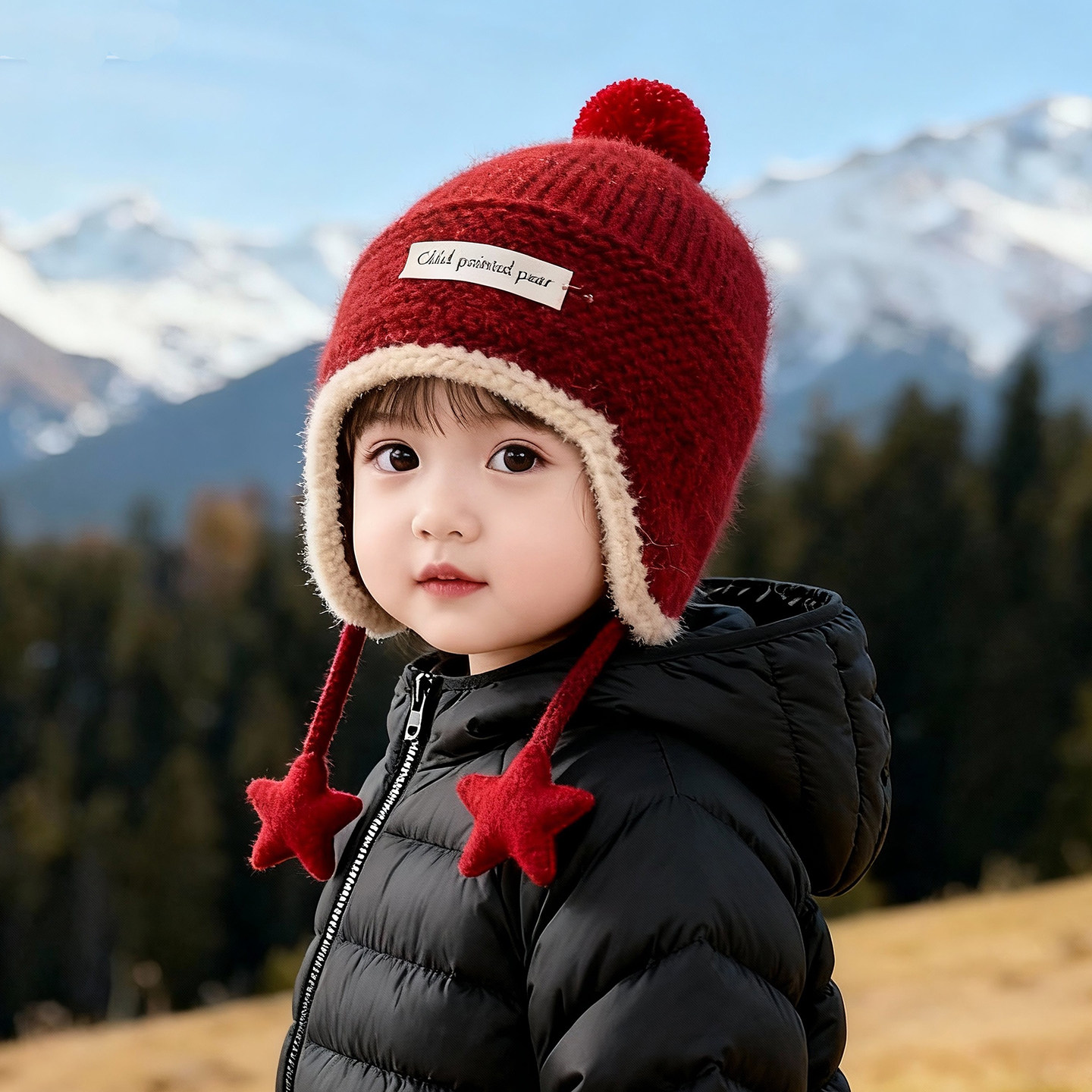 儿童帽子秋冬季保暖加厚针织护耳帽男女宝宝可爱防风毛线韩版帽潮,淘宝优惠券,粉丝福利购,淘宝优惠卷