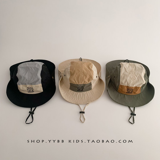 儿童户外防晒遮阳帽子春夏薄款男女宝宝大檐露营出游速干太阳帽夏