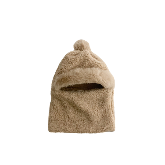 Gorro y bufanda para niños gorro integrado de invierno para niños