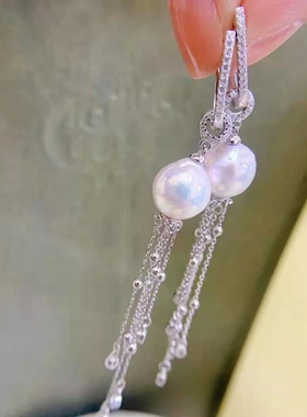 S925纯银耳扣配件DIY流苏全孔托