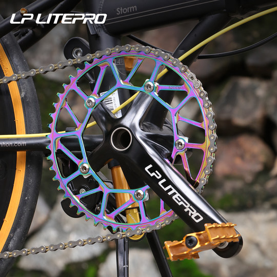 Litepro positive and negative toothed chainrings with high strength to prevent chain drop
