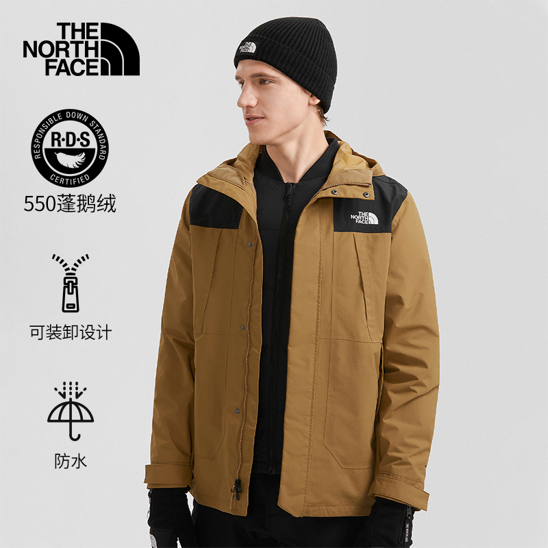 爱打扮(www.idaban.cn)，【经典款】TheNorthFace北面三合一冲锋衣男户外防水上新|81NH