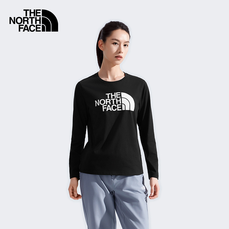 北面女速干印花LOGO长袖T恤休闲运动户外透气TheNorthFace|8CK0 - 图3