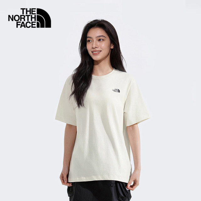 The North Face unisex ເສື້ອຍືດແຂນສັ້ນຝ້າຍບໍລິສຸດ