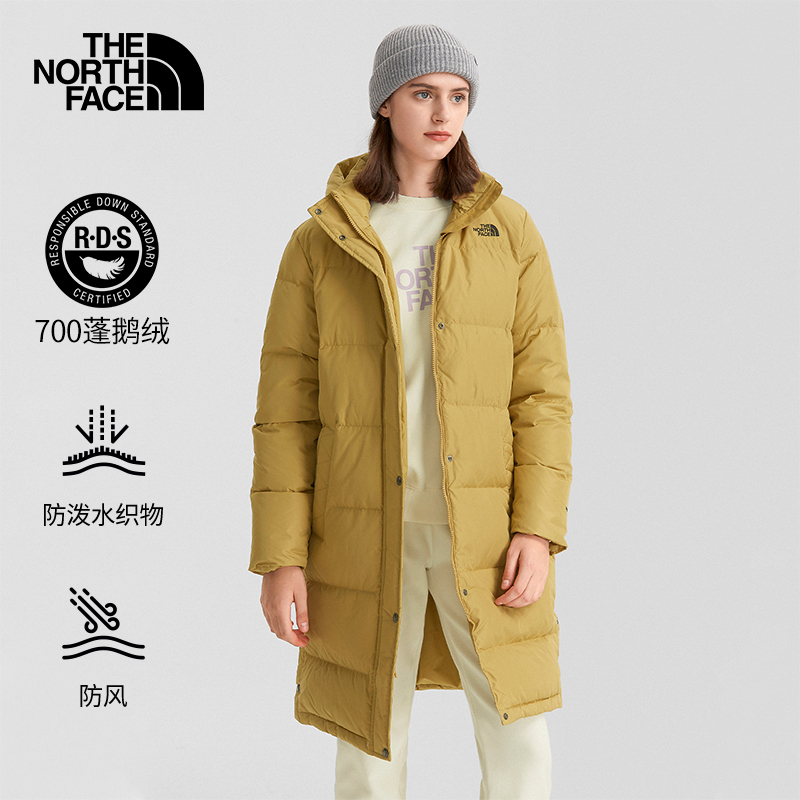 爱打扮(www.idaban.cn)，TheNorthFace北面长款羽绒服女户外防风保暖秋季上新鹅绒|7QSR