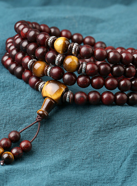 木质项链古风配饰小叶紫檀佛珠