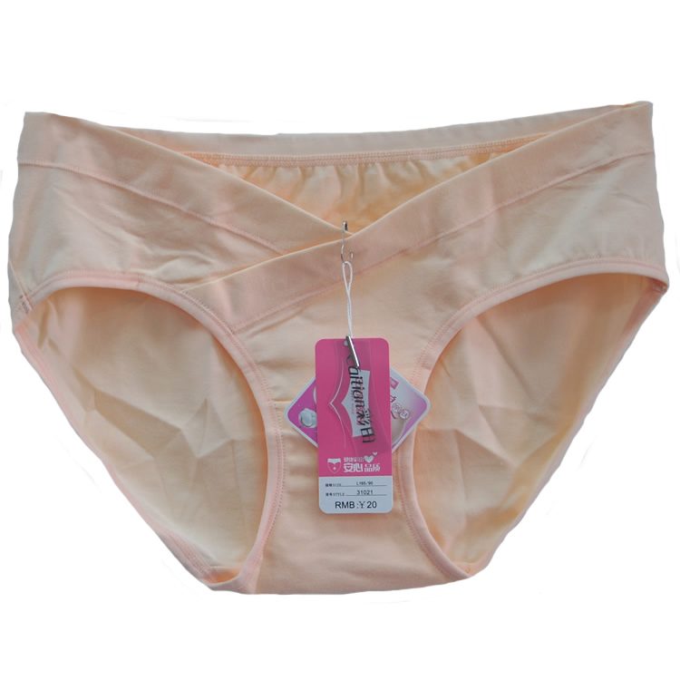 彩田孕妇托腹裤31021低腰V型舒适生态纯棉三角女士内裤孕期裤产后