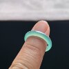 Natural A-grade ice grape flesh jadeite ring