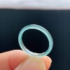 Natural A-grade ice type sky blue jadeite ring