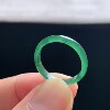 Natural A-grade ice lake green jadeite ring
